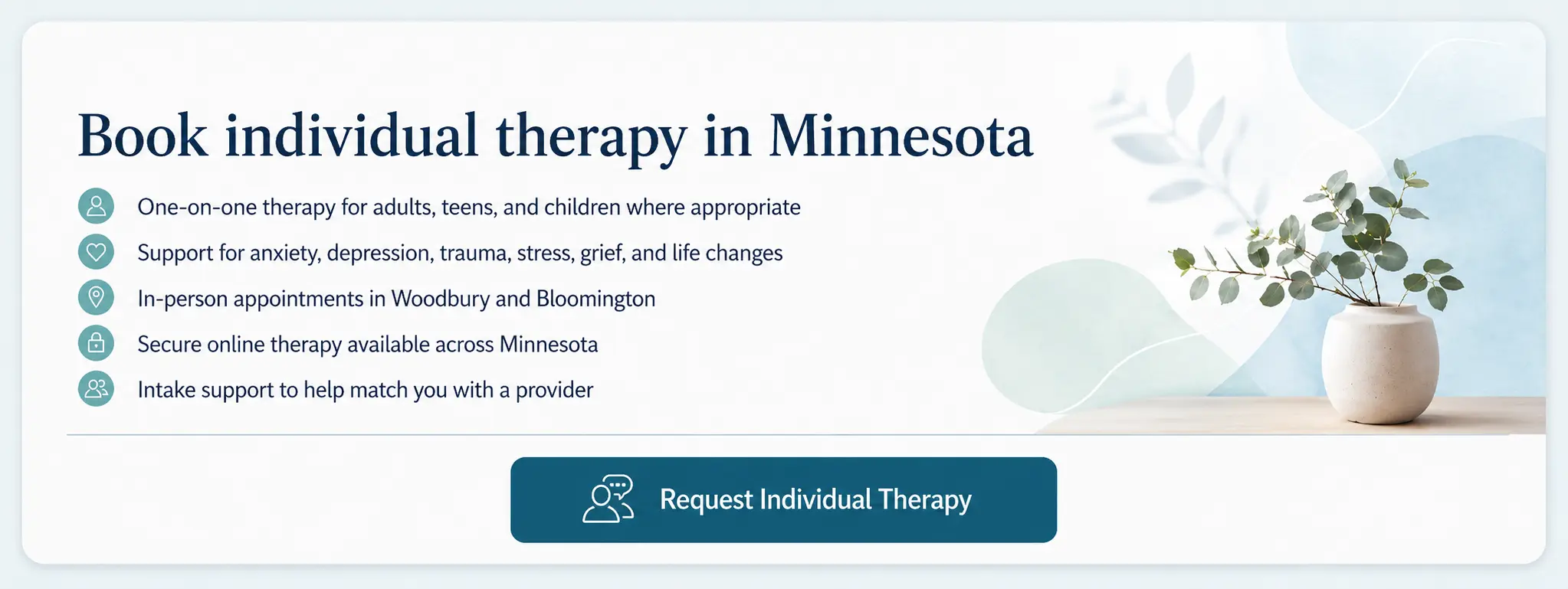 book individual therapy in minnesota